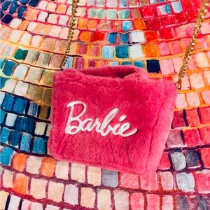 NWT Barbie Pink Plush Crossbody Bag